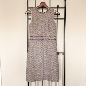 J. Crew Metallic Twinkle Tweed Sheath Dress Sz 0